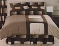 LXDirect retro blocks/squares duvet cover set