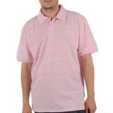 Dunlop Stripe Polo Shirt GolfPink/White X-X Large