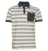 Lyle and Scott Battleship Grey and Cream Stripe