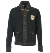 Lyle and Scott Black Shawl Collar Cardigan