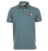 Lyle and Scott Niagra Blue Pique Polo Shirt