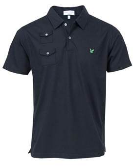 lyle and scott Green Eagle Thin Pocket Polo Black