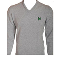 Lyle and Scott Green Eagle V-Neck