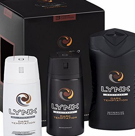Lynx Dark Temptation Trio Mens Gift Set