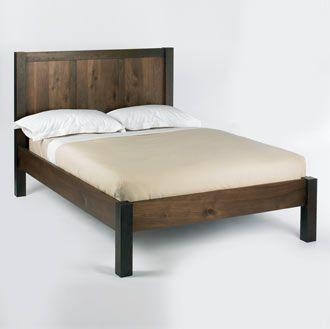 Lyon Walnut 135cm Double Bedstead (Sprung Slats)