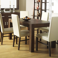 Walnut Extendable Dining Table & 6 Standard