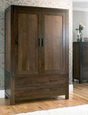 Lyon Walnut Large Double Wardrobe