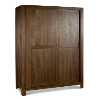 Walnut Sliding Door Triple Wardrobe