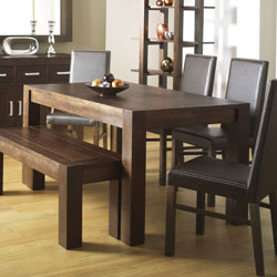 Lyon Walnut Small Dining Table & 4 Standard