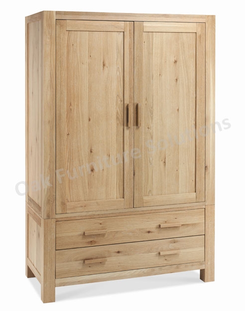 Lyon Washed Oak Large Double Wardrobe