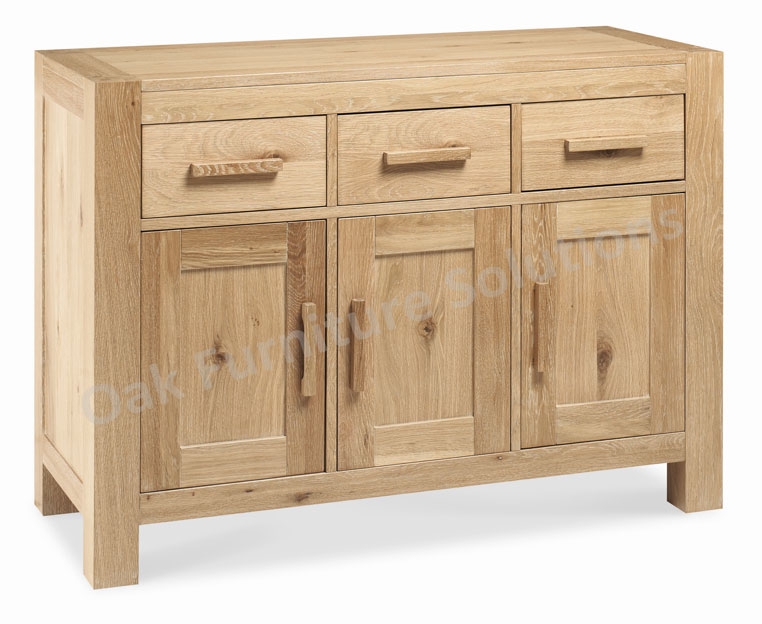 Washed Oak Narrow Sideboard