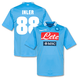 SSC Napoli Home Inler Authentic Shirt 2013 2014