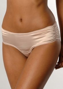 Grecca stretch silk satin pleated brief