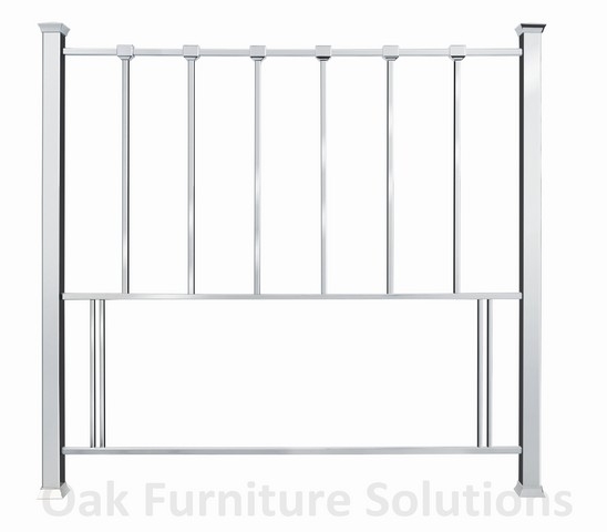 Shiny Nickel Headboard - 135cm - Double