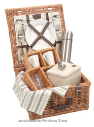 madison Tea Lovers Picnic Basket-Madison 6 tea