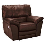 Leather Recliner Armchair, Brown