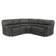 Madrid Leather Recliner Corner Unit, Black