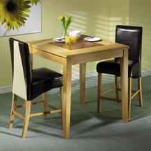 Oak Pub Table Dining Set (4 Bar Chairs)