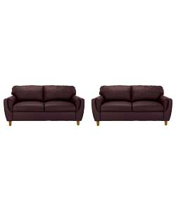 Regular and Regular Sofa - Chocolate