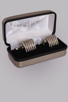 Magnificent Mouchoir Rhodium Square Cuff Link