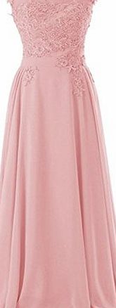 Maillsa *Maillsa Chiffon Bateau Prom Dress Bridesmaid Dress Evening Dress with Lace