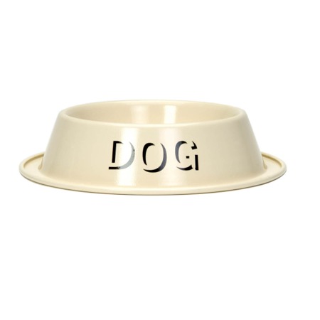 Cream Enamel Dog Bowl