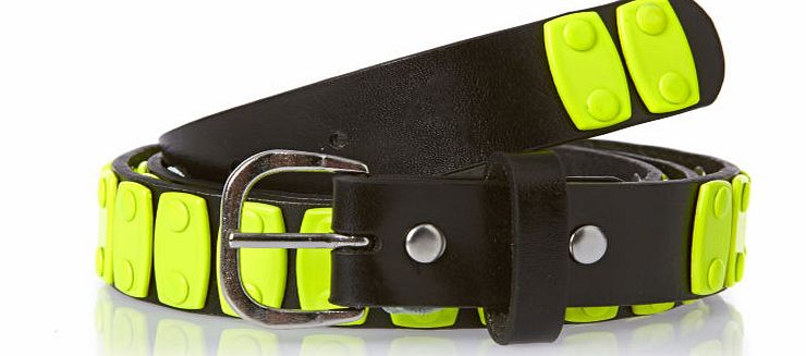 Maison Scotch Womens Maison Scotch Lime Detail Leather Belt -