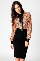 Maisy Crepe Printed Pocket Blouse