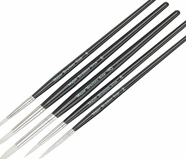 Major Brushes Roundtip Synthetic Sable Brush Set 5 534-5