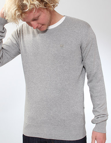 Steel Flag Knit Crew neck jumper - Grey