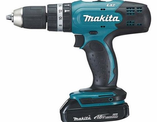 Makita BHP 453 RFTK LXT 18V Li-ion Combi Drill Complete with 1-Battery/ Heavy Duty Kitbox and Accessory Set