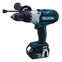 Makita Bhp451Rfe 18v Cordless LXT Combi Hammer Drill 3 Speed   2 Lithium Ion Batteries 3Ah