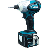 Makita Btd130Fsfe 14.4v Cordless Impact Driver Blue   2 Lithium Ion Batteries 3Ah