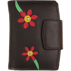 Mala Leather Blossom Medium Leather Purse