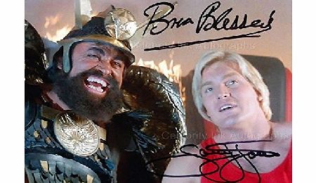 Male Movie Star Autographs SAM J. JONES amp; BRIAN BLESSED as Flash Gordon amp; Prince Vultan - Flash Gordon GENUINE AUTOGRAPHS