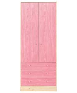 2 Door 3 Drawer Wardrobe - Rose