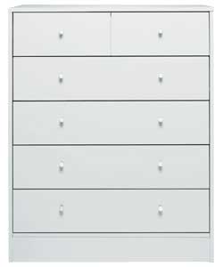 Malibu 4   2 Drawer Chest - White