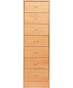 Malibu 7 Drawer Chest - Beech Effect