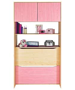 Malibu Overbed Storage Unit - Rose