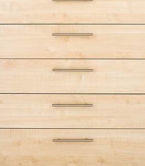 Malvern 5 Drawer Chest - Golden Maple Effect