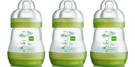 MAM Anti Colic 160ml Bottle Pack of 3 Green