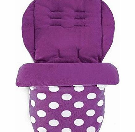 - Universal Soft Fleece Footmuff - Pink Polka