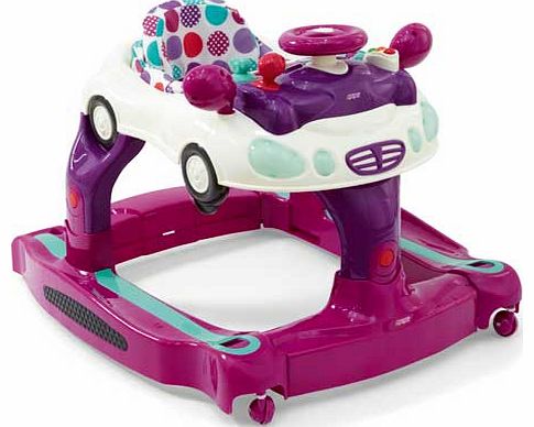 Mamas and Papas Pink Car Baby Walker