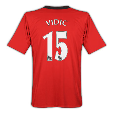 Nike 09-10 Man Utd home (Vidic 15)