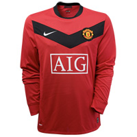 Nike 09-10 Man Utd L/S home - Kids