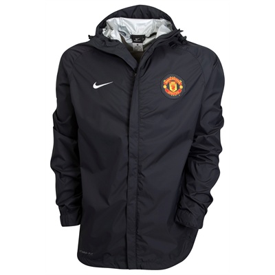 Nike 2010-11 Man Utd Nike Rainjacket (Black)