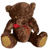 Manchester United 8 Inch Deluxe Bear - Dark Brown.