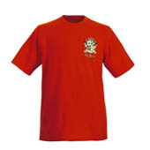 Eric Cantona Cross Stitched T-shirt - Red.