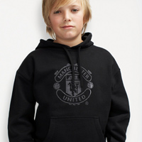 Manchester United Graphic Hoodie - Black - Kids.