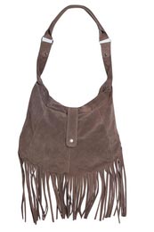 Suedette Fringed Bag